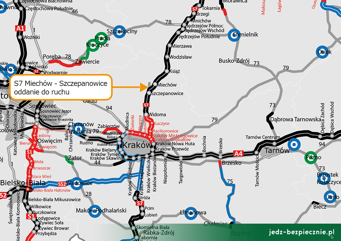 Polskie drogi – oddanie do ruchu S7 Miechów - Szczepanowice